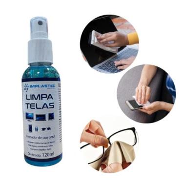 Imagem de Limpa Telas Tira Manchas Monitor Celular Tv Notebooks Tablet 120ml Lim