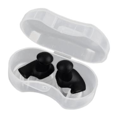 Imagem de Vaveren Tampões de ouvido para natação, protetor de ouvido em espiral, reutilizável, redução de ruído, silicone, para banho, esportes aquáticos, banho, Preto
