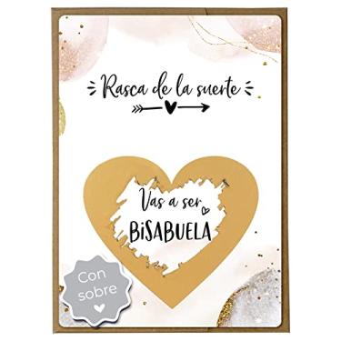 Imagem de Jolicoon Tarjeta de rascar Vas a ser bisabuela con sobre - Anunciar embarazo bisabuela