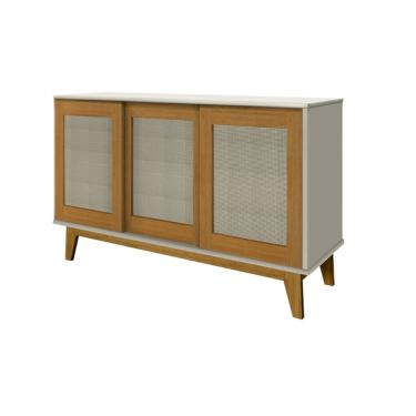 Imagem de Buffet Detroit 3 Portas Off White/madeira – Tebarrot Móveis