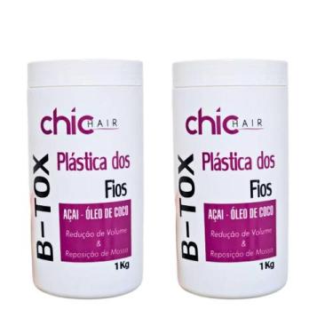 Imagem de 2 B-tox Plástica dos fios Açaí e Óleo de Coco 1KG-Chic Hair - Plastica