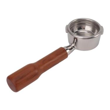 Imagem de Filtro portátil sem fundo de 58 mm de com cabo de madeira - para máquinas de café (estilo 1)