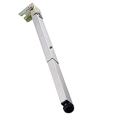 Imagem de 1 peça de pernas de móveis, pernas de mesa de elevação dobráveis, pés de suporte de mesa de barra telescópica de aço inoxidável, base protetora ajustável, com parafusos (110 cm/43,3 pol, prata)