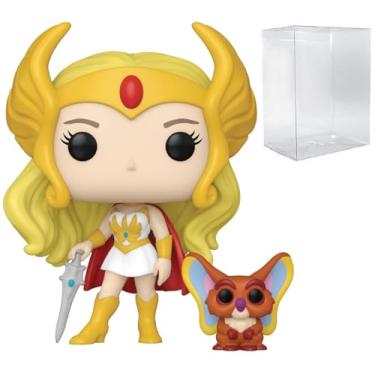 Imagem de POP Brinquedo retrô: Princesa do Poder - She-Ra com Kowl - Boneco de vinil Funko Mestres do Universo (incluído com caixa protetora compatível), multicolorido, 9,5 cm