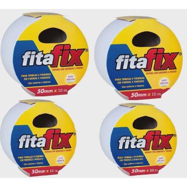 Imagem de 4 Fita Fix Adesiva Tapa Trinca Fissura Bricolagem 50mm X 10m