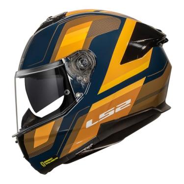 Imagem de Capacete LS2 FF808 Stream II Vintage Azul e Laranja Tamanho:62