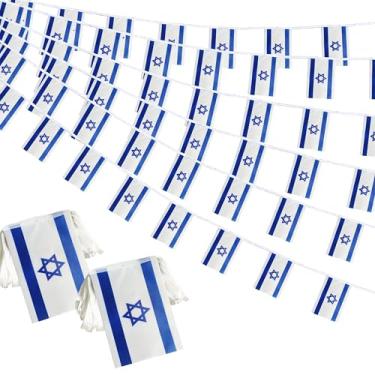 Imagem de Bandeiras de Israel pequenas bandeiras israelenses de 1,8 m e 60 bandeiras em miniatura bandeiras de Israel para inauguração, festival olímpico, decorações de celebração esportiva de grande