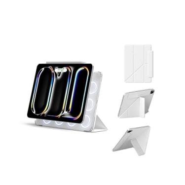 Imagem de Capa magnética compatível com iPad Pro 11 M4, substituição para iPad Pro de 11 polegadas 2024 M4, fina e leve com quatro cantos, capa estilo origami, compatível com paisagem e retrato