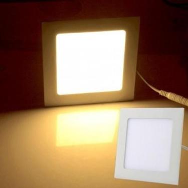 Imagem de Painel Led Embutir Quadrado 6W Branco quente 3500k/Branco frio 6500k -