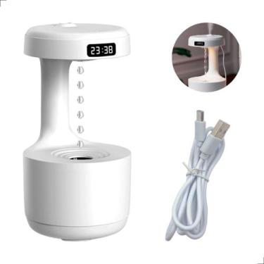 Imagem de Umidificador De Ar difusor água essência Relógio digital cascata inver