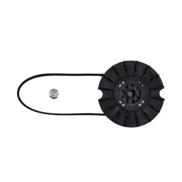 Imagem de OEM WH03X32218 Conjunto de polia e correia e porca do motor da arruela compatível com GE Hotpoint, peça de reposição WH07X24695 WH39X27601 WH49X25378 AP7034989 PS16619249 EAP16619249