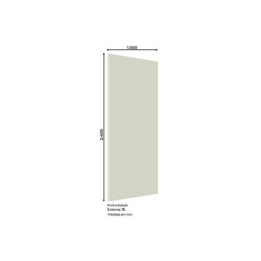 Imagem de Módulo Cozinha Henn Connect Painel Fechamento Acabamento 100x240x2.5cm Areia-henn