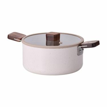 Imagem de Caçarola 20cm/2,6l - Alumínio Forjado Com Revestimento Cerâmico Bien Neoflam Bege