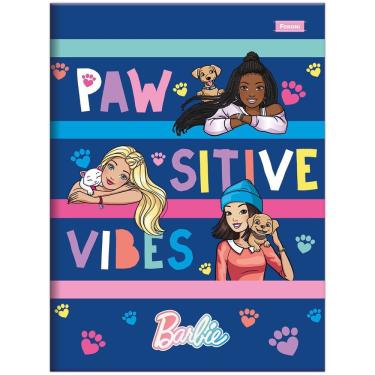Imagem de Caderno Universitário Barbie Foroni Capa Dura Brochura - 48 Folhas Azul Escuro