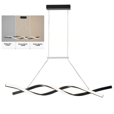 Imagem de Lustre Pendente Aspiral Led Iluminaçao Hall De Entrada Recepçao Sala De Jantar Decoraçao Comercial Residencial Ambiente