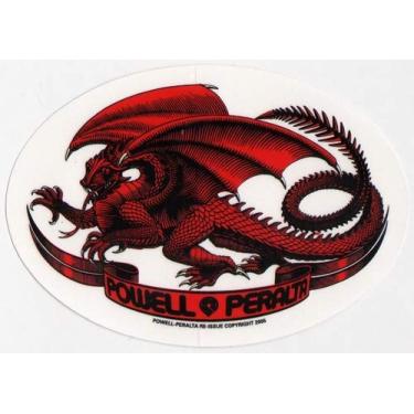 Imagem de Powell Peralta Adesivo de skate - Bones Brigade Red Dragon - Reedição oficial