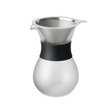 Imagem de Passador De Café Vidro E Coador Inox 360ml Alça Silicone