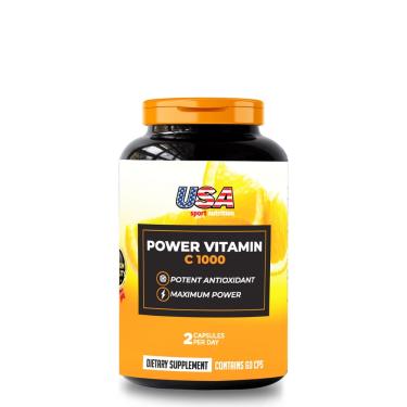 Imagem de Vitamina C 1000mg Power (60 Capsúlas) – Energia, Saúde e Proteção Diária - USA SPORT NUTRITION