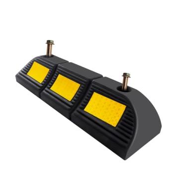 Imagem de Rolha de estacionamento para chão de garagem, rolhas de freio de roda de carro de borracha resistente bloco de para-choques para seu veículo, aparelhos de auxílio de estacionamento paradas de pneu