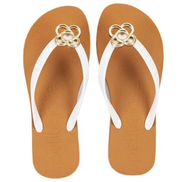 Imagem de Chinelo Petite Jolie Feminino Fresh Básico Moda Novo Pj6979, 35, Caram