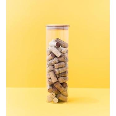 Imagem de Pote 2L De Vidro Com Tampa De Bambu Circular Mantimento - Oikos