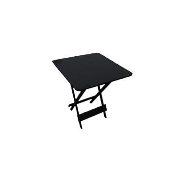 Imagem de Mesa 70x70 Dobrável Madeira Maciça Bar Restaurante (Preto)