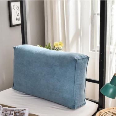 Imagem de Almofadas De Sofá Clássico Grande Almofada De Cintura Almofada De Conforto Para Leitura Almofada De Apoio Lombar Para Sofá Janela De Cabeceira, Blue, 40x18x5inches
