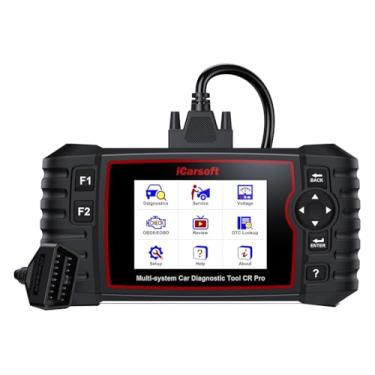 Imagem de Scanner profissional iCarsoft CR Pro-D OBD2 Ferramenta de diagnóstico de sistema completo com reposição de óleo, EPB, ABS, TPMS, dados ao vivo e teste de bateria para a maioria dos veículos. Design