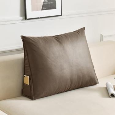 Imagem de Almofada De Encosto De Cintura Triangular Sofá-cama Daybed Almofada De Cabeceira De Leitura Almofada De Cabeceira Travesseiros De Descanso De Cunha, Grey, 90x20x50cm