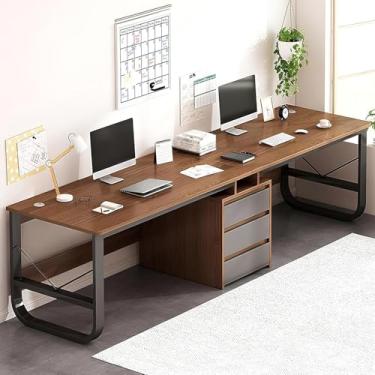 Imagem de Mesa Para Duas Pessoas, Mesa Para Duas Pessoas Com Gavetas, Mesa Dupla Extra Longa, Mesa Para Computador Para Jogos, Mesa De Estudo Para Escrita, Para Escritório Em Casa