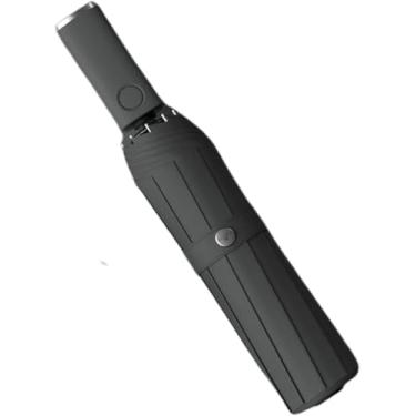 Imagem de Guarda-chuva Dobrável Automático Com Luz Led à Prova De Vento Grande Guarda-chuva Guarda-sol Portátil Ao Ar Livre Para Homens Mulheres, black, A
