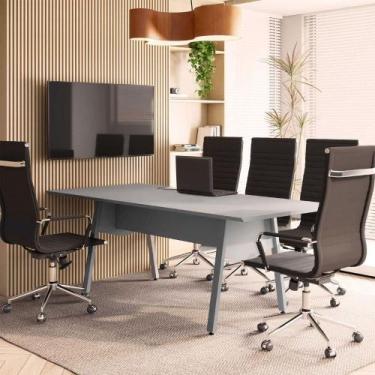 Imagem de Mesa de Reunião 2,00m para 8 Pessoas c/ Tampo Chanfrado F5 - F5 Office
