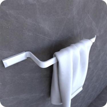 Imagem de Suporte Porta Toalha De Rosto Parede Branco Empire - MetalCromo