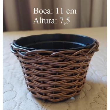 Imagem de 10 Vasos cachepô artesanal para flores pequeno violeta 11 cm x 7,5 cm 