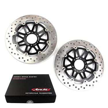 Imagem de Discos de freio dianteiro Arashi Rotores para Honda CB1 400 1989-1990, CB400SF 1992-1998, CB600 Hornet 600 1998-1999, peças pretas para motocicletas