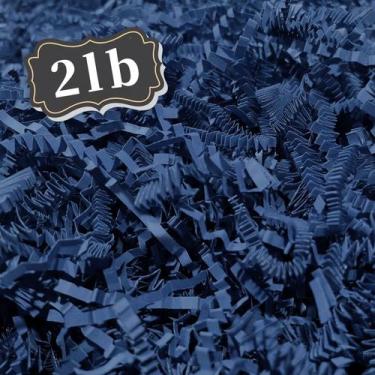 Imagem de Enchimento de trituração de papel cortado enrugado 1 kg azul marinho Z
