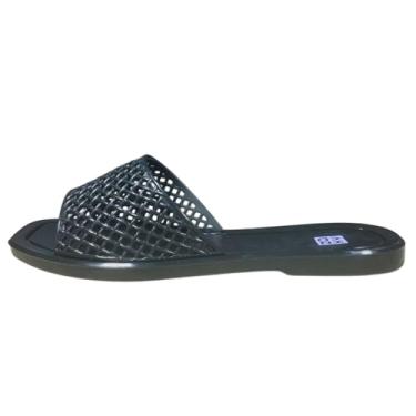 Imagem de Chinelo Feminino Slide Tira Rede Zaxy Mesh AD Street Look Estilo Casual (Preto, BR, Adulto, Numérico, 37)