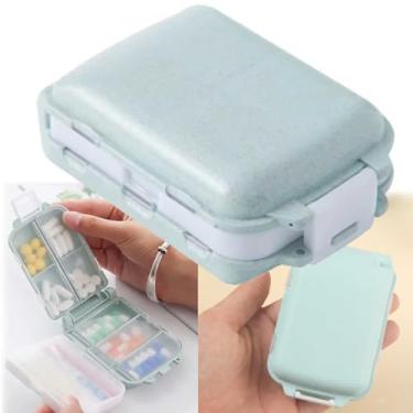 Imagem de Porta Comprimidos Cápsulas Estojo De Bolso Viagem Compacto Portátil Organizador Bijuteria Brinco Cápsulas Vitaminas (Verde)