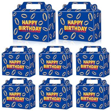 Imagem de Noekanfy 20 caixas de presente de festa de aniversário de ouriço, caixas de presente para lanches de doces para festas temáticas de videogame, festa de aniversário, chá de bebê, jogos, decoração de