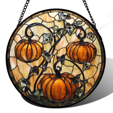 Imagem de Janela de vitral suspensa DASTOLL Pumpkin 16cm