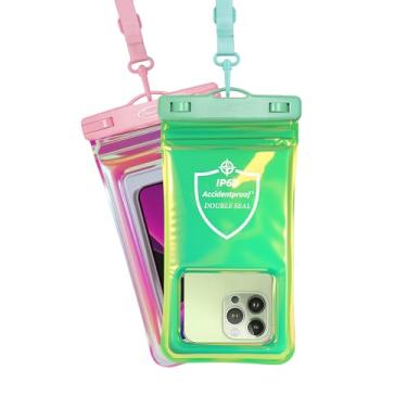 Imagem de AiRunTech Bolsa universal à prova d'água para celular, acessórios essenciais de praia, protetor para iPhone passaporte dinheiro à prova de areia, natação, surfe, Jetski, itens essenciais