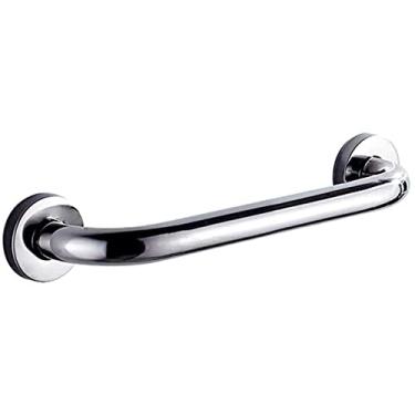 Imagem de LUOFDCLDDD Barra de apoio de segurança, barras de apoio cromadas polidas para banheiro, corrimão para deficientes de segurança para banheiras e chuveiros, aderência antiderrapante com base resistente