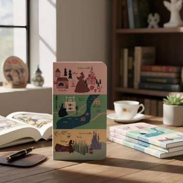 Imagem de Caderneta Minicaderno Anotações Costurado Princesas 40 Fls - Culturama