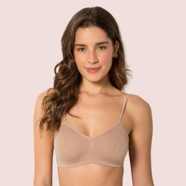 Imagem de Sutiã Top Sem Costura em Microfibra Confortável Trifil, Macadâmia