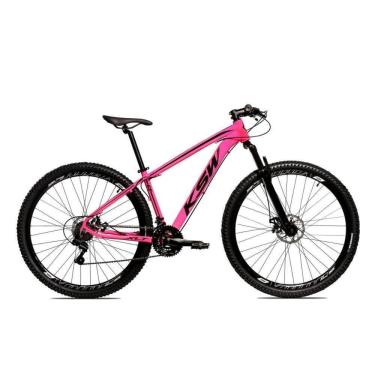 Imagem de Bicicleta Aro 29 Ksw 2x9v Shimano Hidráulico Trava K7 11-40 - Rosa-preto - 17"