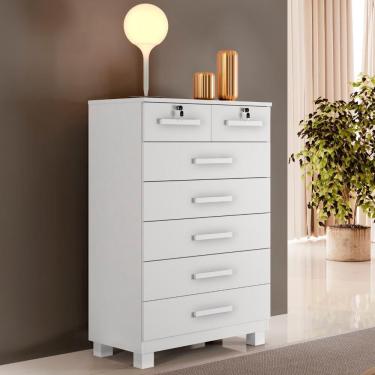 Imagem de Cômoda New Barcelona 7 Gavetas Benetil Cor:branco