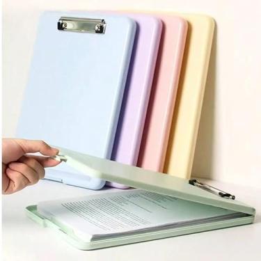 Imagem de Pasta Prancheta, 1 Peça Pasta Multifuncional Prancheta Caixa de Arquivos com Clipe Escritório Organização, 32.3cm X 23.5cm X 0.5 Cm(Aleatório)