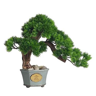 Imagem de Árvore artificial Árvore artificial de bonsai para ambientes internos, decoração plantas falsas, árvore em vaso, pequena planta falso para casa, escritório, hotel, exibição mesa