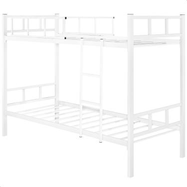 Imagem de Beliche Mônaco Solteiro de Aço Galvanizado Branco