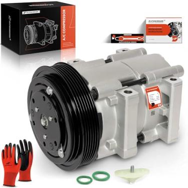 Imagem de A-Premium Compressor De Ar Condicionado Premium Com Embreagem Compatível Chassis Motorhome Ford F-150, F-250, F-350, F-53, Bronco, 4,9 L E 7,5 L, 1989